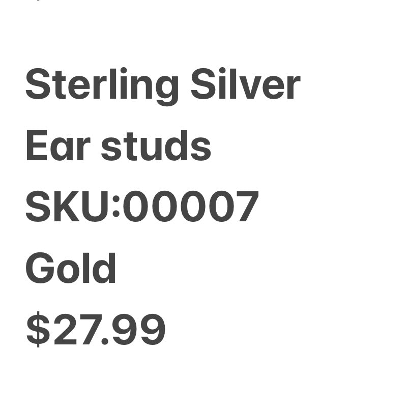 Sterling silver earstuds