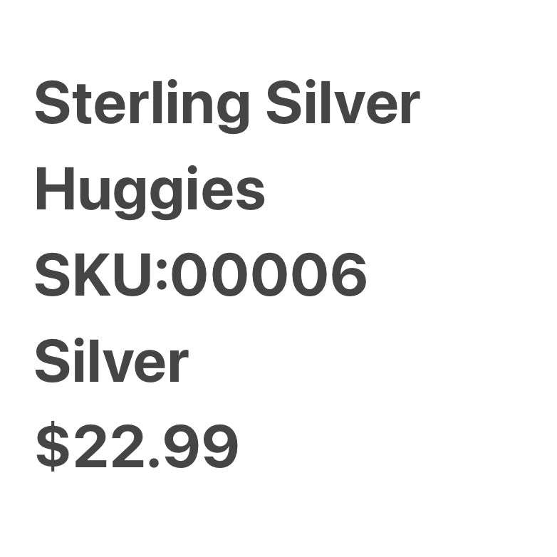 Sterling Silver Huggies