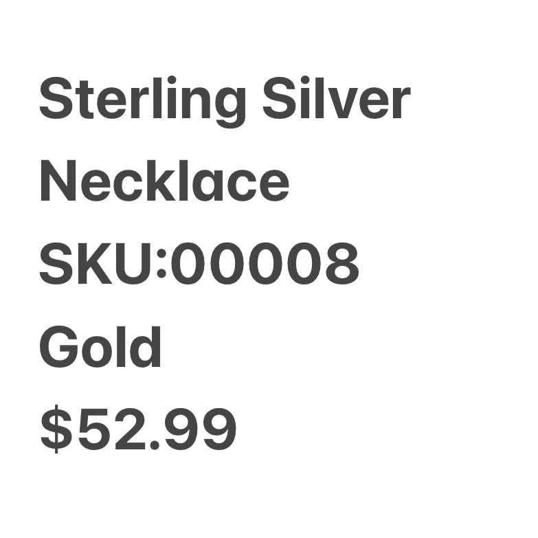 Sterling silver necklace